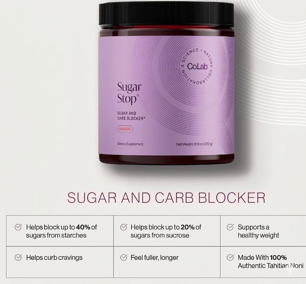 CoLab Sugar Stop Sugar & Carb Blocker Mango 8.19 oz High Fiber Supplement