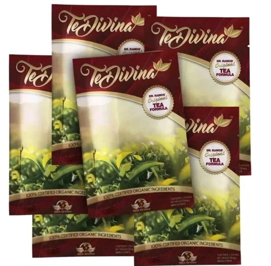 VIDA DIVINA Te Divina AUTÉNTICO 100% ORIGINAL DETOX AND CLEANSE ORGANIC 6 PK
