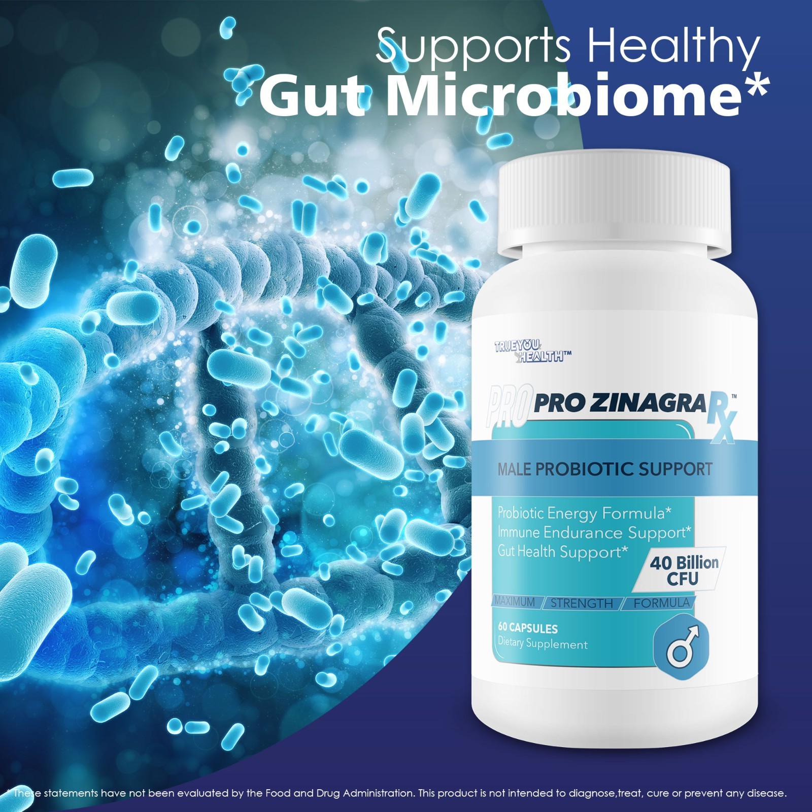 Pro Zinagra RX – Male Probiotic Support – Promote Increased Energy & Endurance