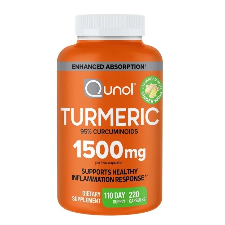 Turmeric Curcumin Capsules, Qunol with Ultra High Absorption 1500mg, Joint Suppo