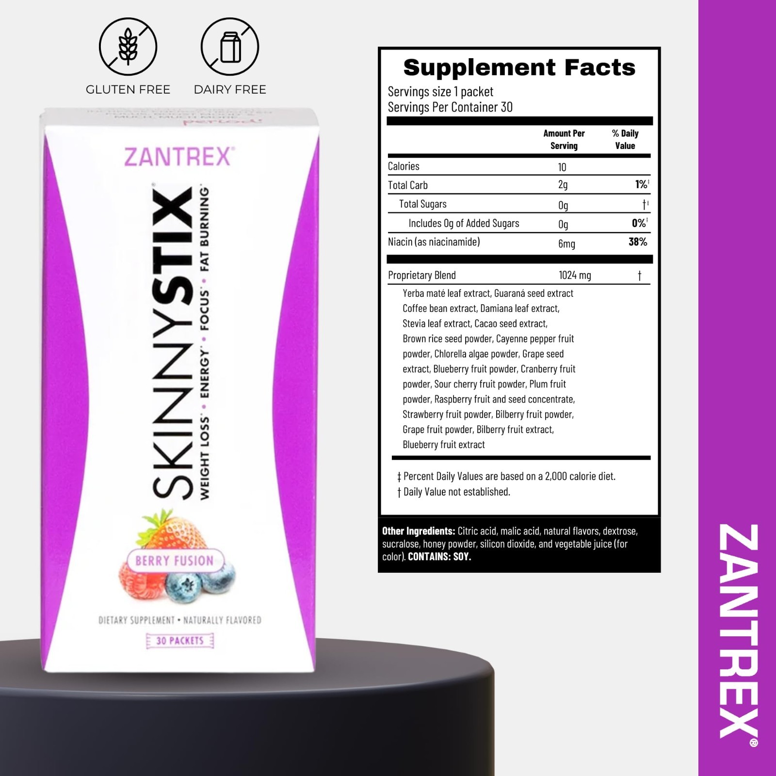 Energy Powder for Weight Loss – Appetite Suppressant, Mood Booster, 30 Stix, Ber