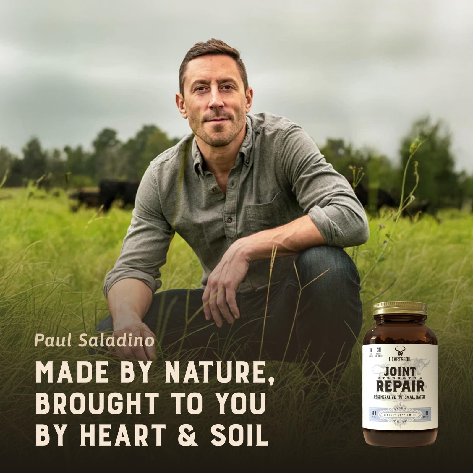 Heart Soil 100 Grass Fed Finished Joint Support Supplement from Regenerativ…