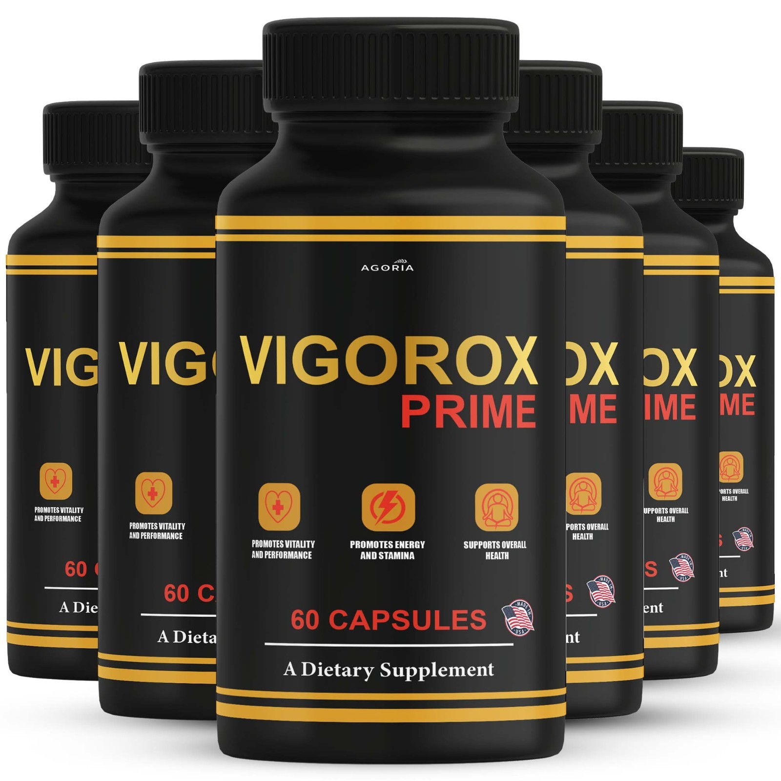 (6 Pack) Vigorox Prime Max Performance Supplement, VigoroxPrime Capsules
