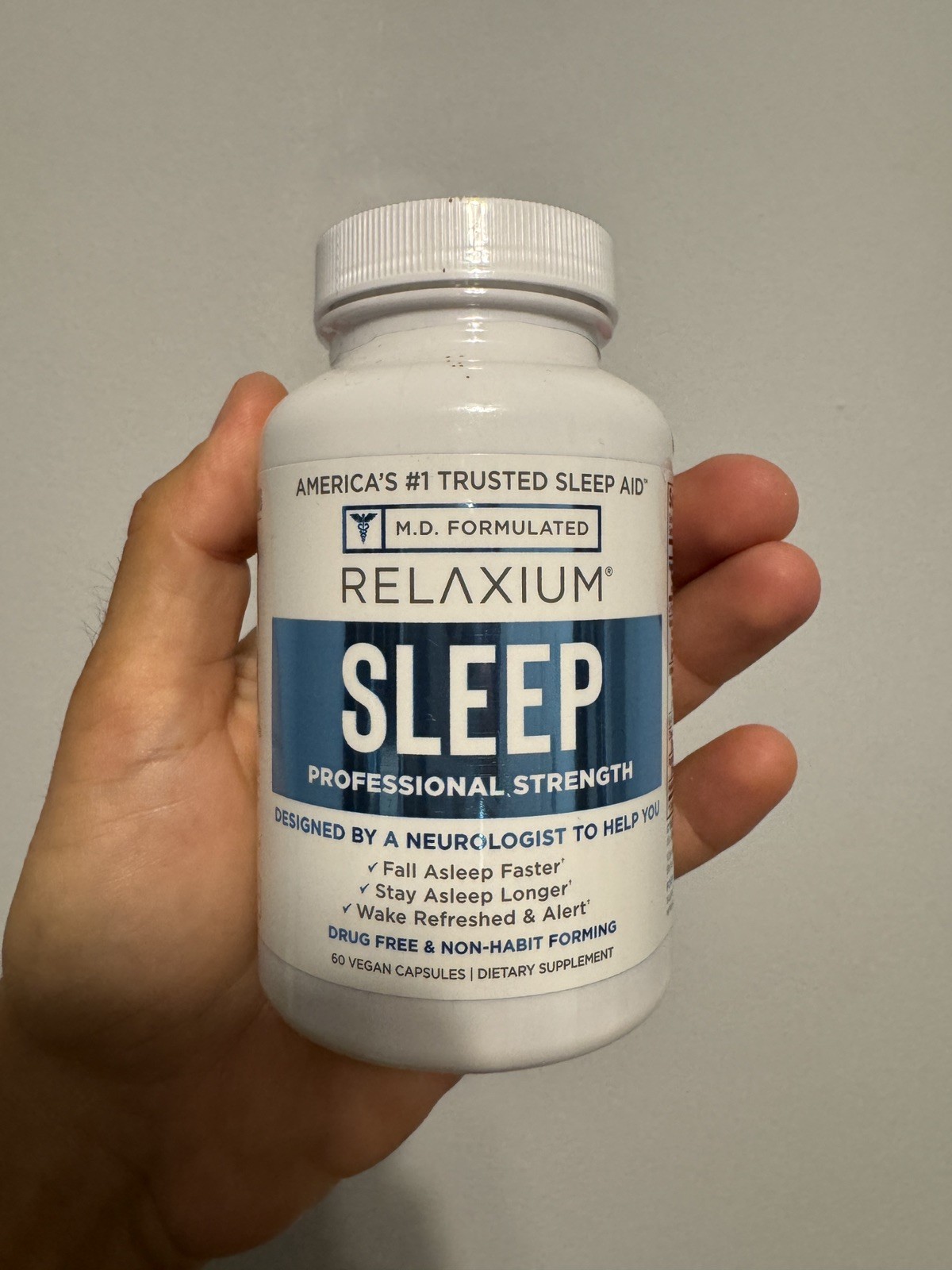 RELAXIUM Sleep Aid Professional Strength Melatonin 5mg 60 Capsules BB 10/27