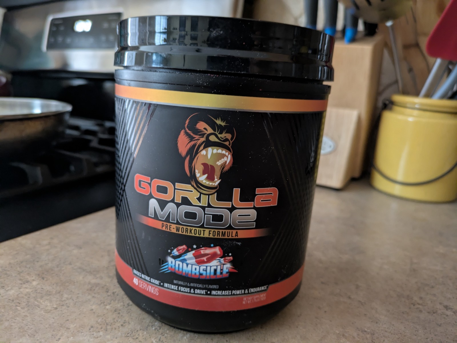 Used Gorilla Mode Pre Workout Supplement Bombsicle