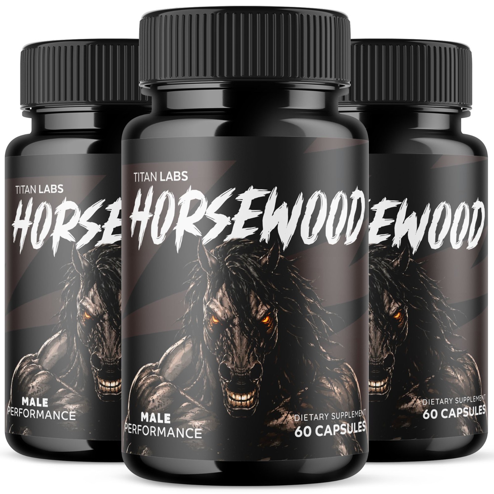 (3 Pack) Horsewood Advanced Male Health Support Formula Horse Wood 180 Capsules