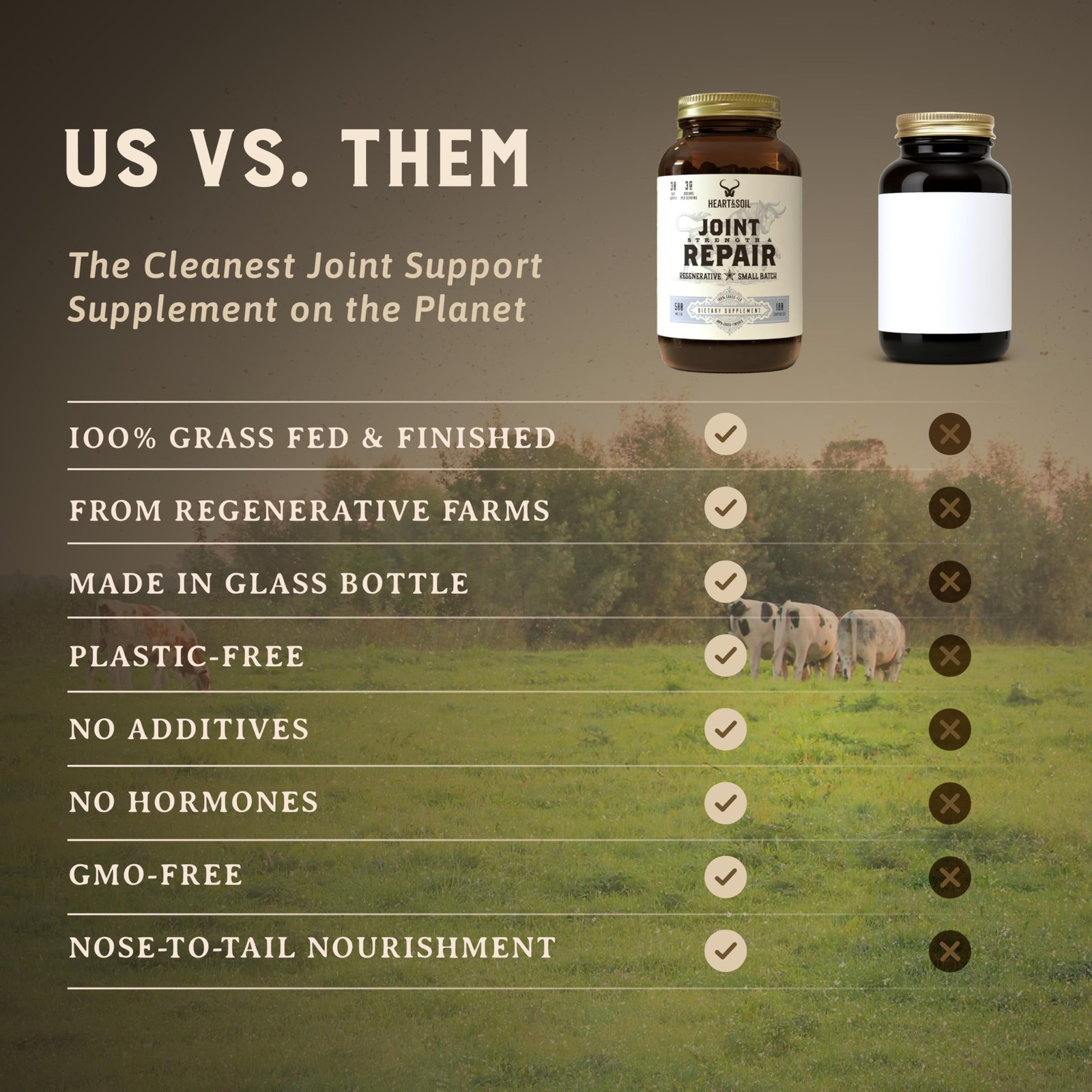 Heart Soil 100 Grass Fed Finished Joint Support Supplement from Regenerativ…