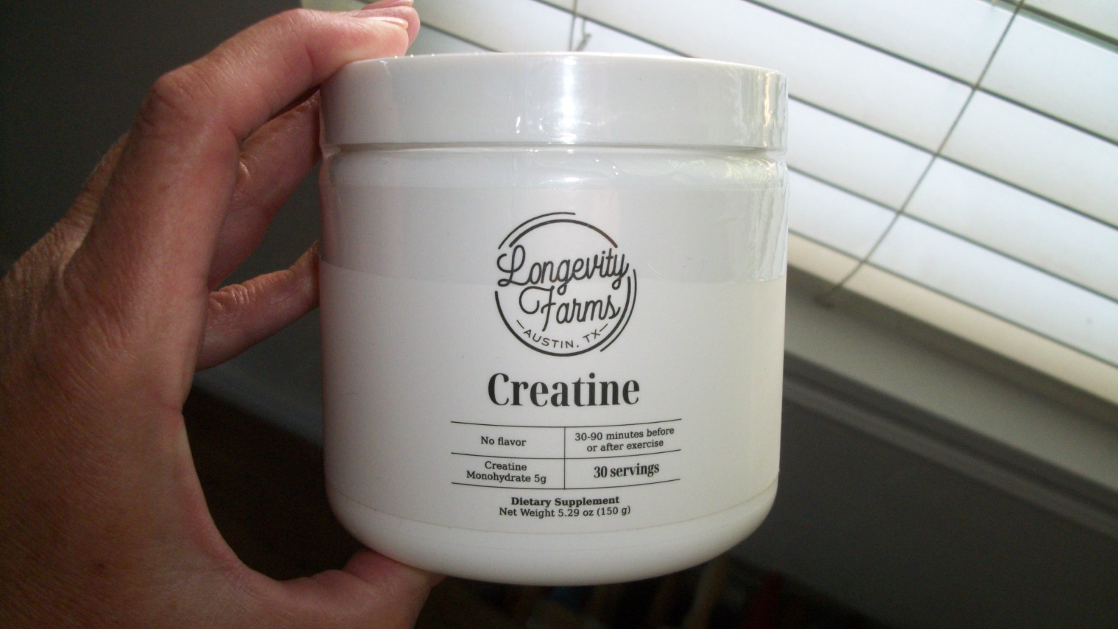 Longevity Farms Creatine Powder Supplement 5.29 oz 30 Servings