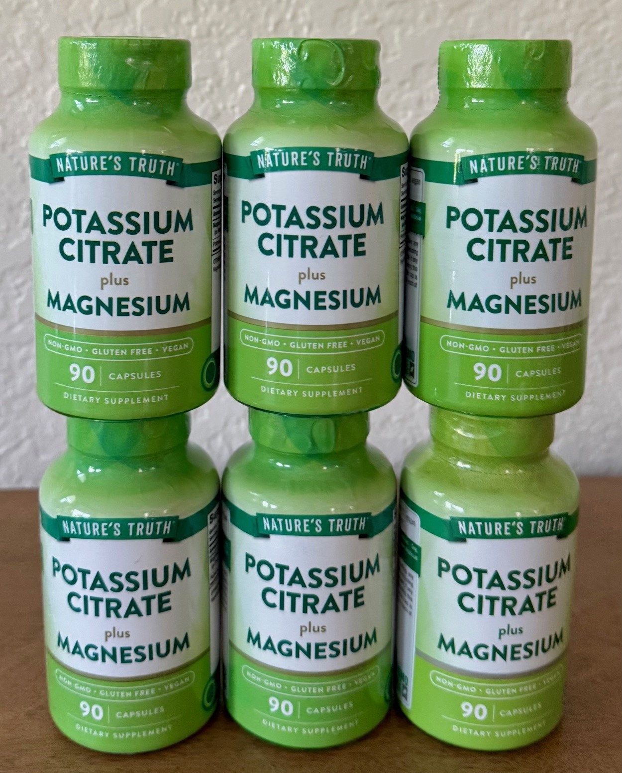 Lot of 6 Nature’s Truth Potassium Citrate Supplement 275mg 540 Capsules 2027