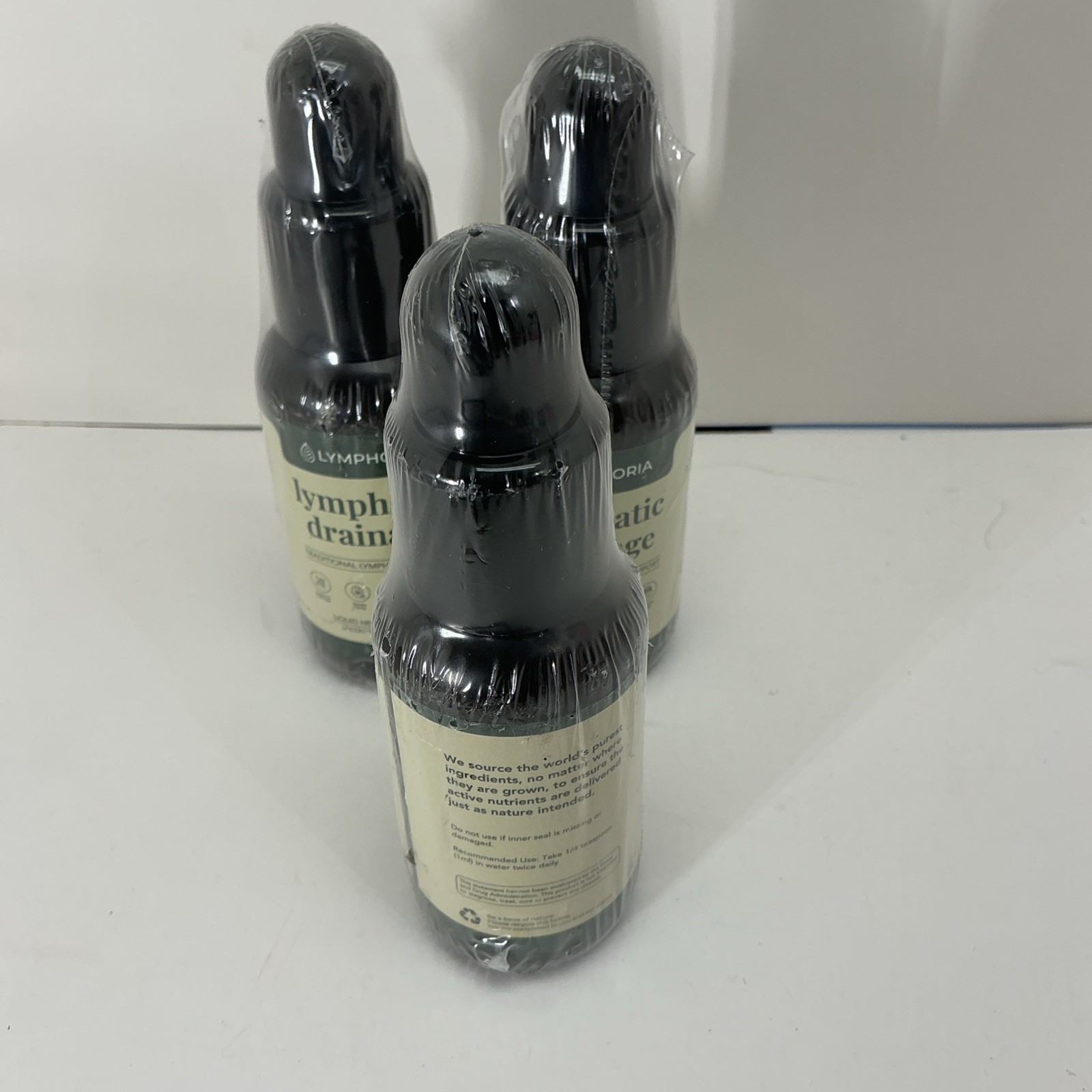 3-Pack Lymphoria Lymphatic Drainage Drops 59ml (2oz) –Detox & Bloat Relief –New