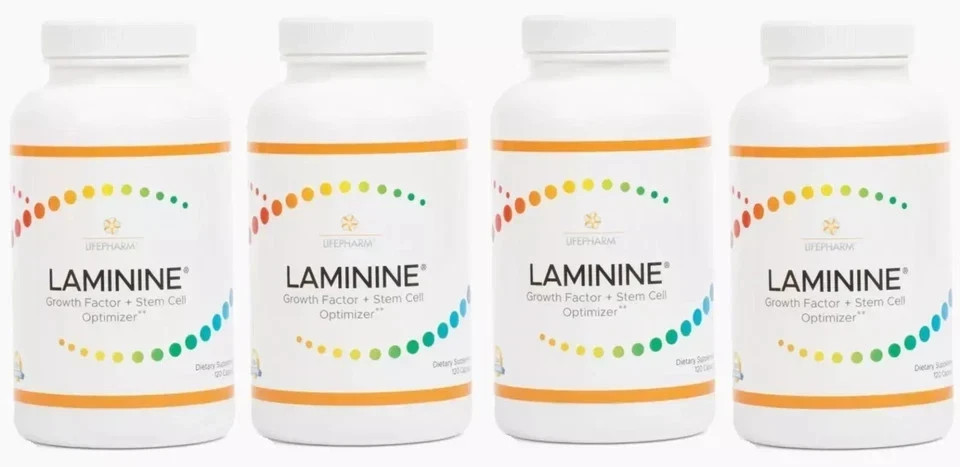 4 AUTHENTIC LifePharm Laminine Supplement 120 Capsules Total – EXP 07/2026!