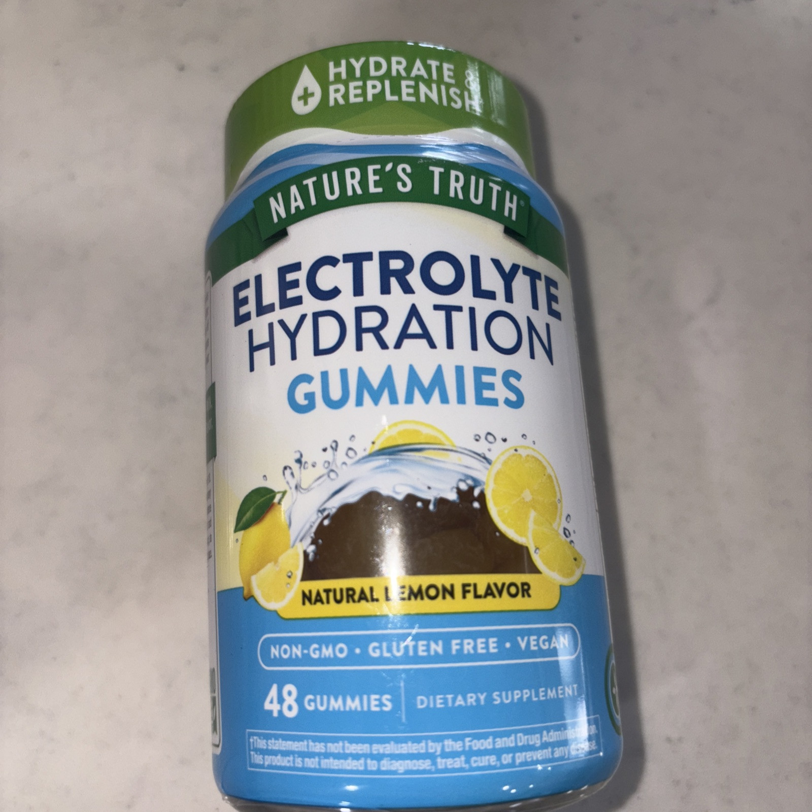 Electrolyte Hydration (Natural Lemon), 48 Vegan Gummies Exp 1/2026