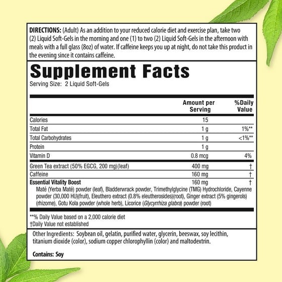 Applied Nutrition Green Tea Weight Loss Supplement, 90 Capsules ( 2 Pack)