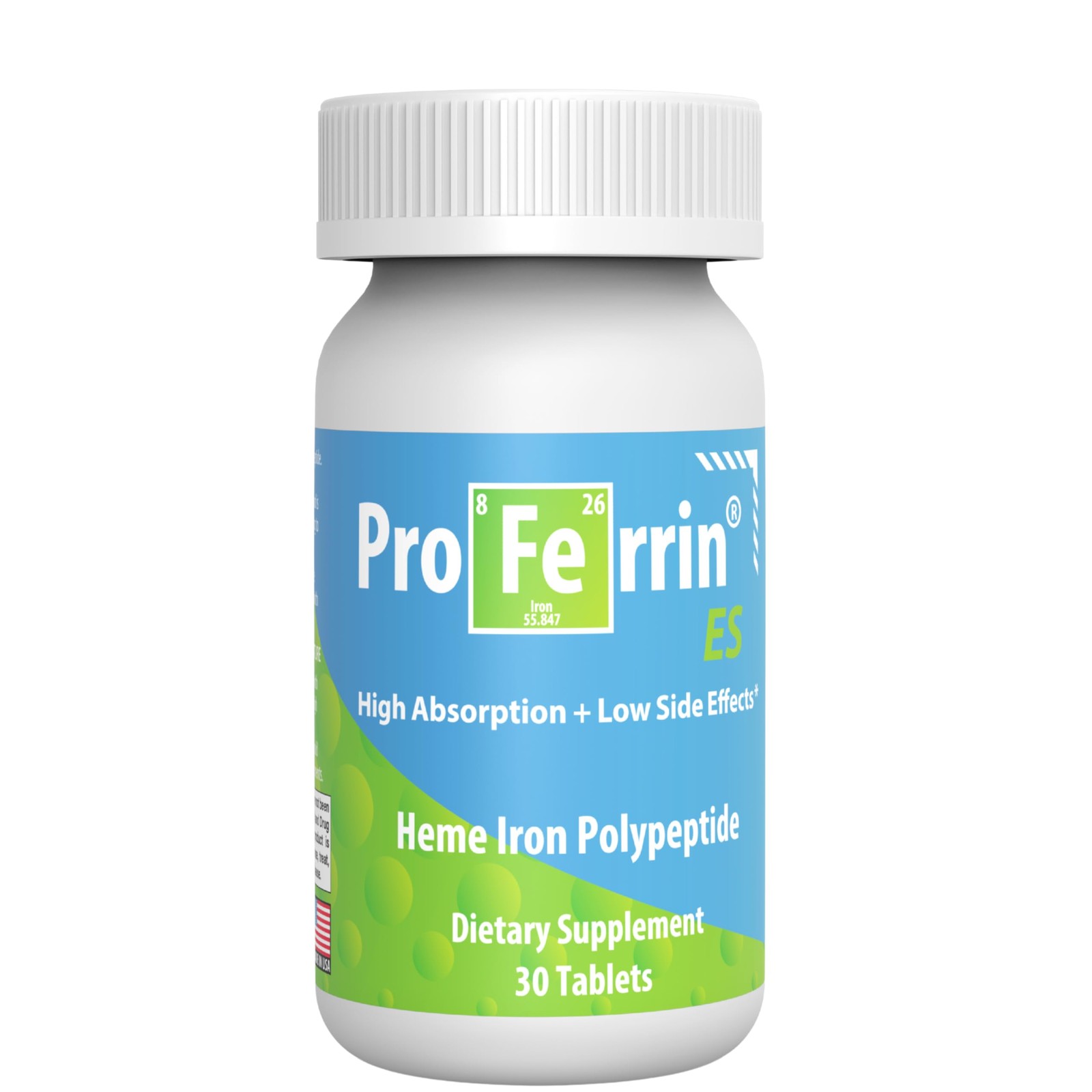 Proferrin ES- 10.5mg of high Absorbing Heme Iron Polypeptide. Made in the USA…