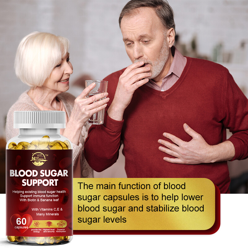 Blood Sugar Support Supplement , Lower Sugar & Blood Pressure Support 60 Pills