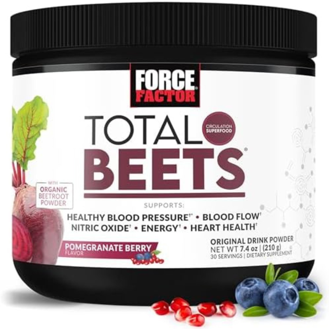 Force Factor Total Beets Circulation Superfood Beet Root Powder Nitric Oxide