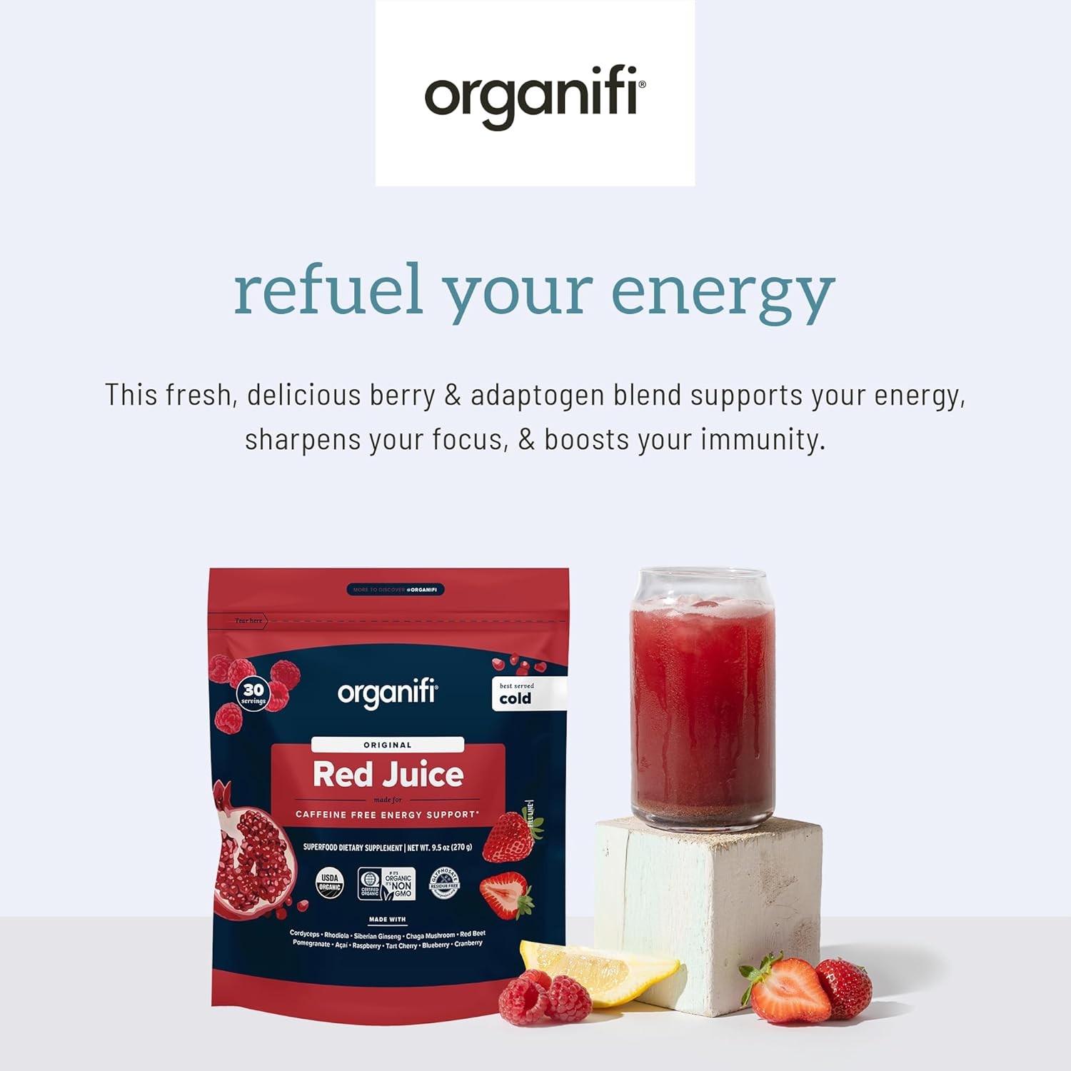 Organifi Red Juice – Energy Powder Reduces Afternoon Crashes and Boosts Digest