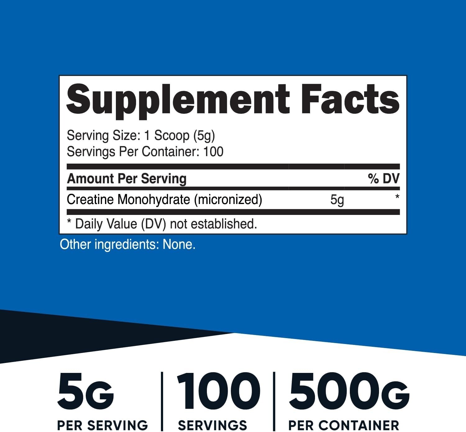 Nutricost Creatine Monohydrate Micronized Powder 500G, 5000mg Per Serv (5g)