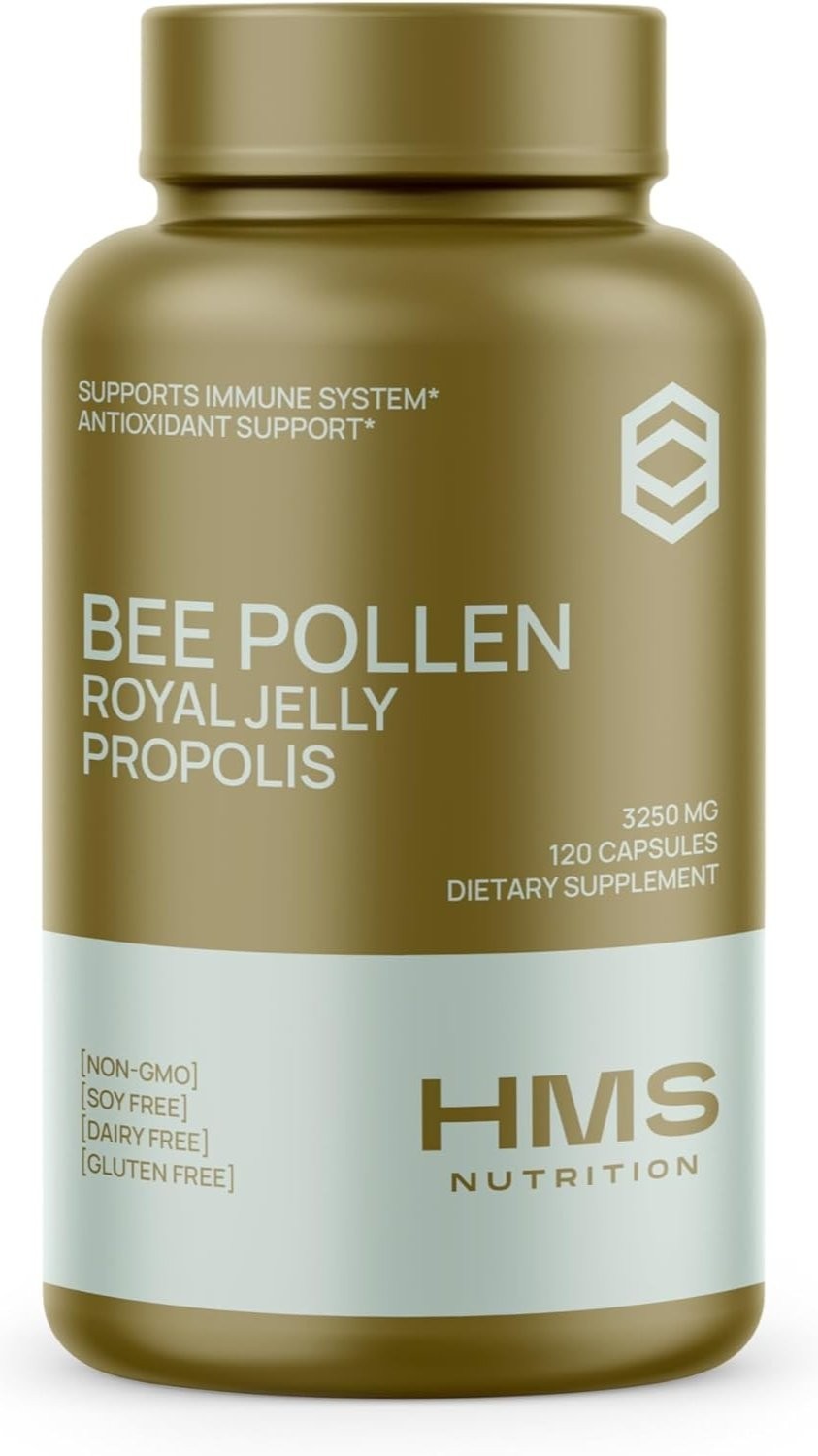 Premium Bee Pollen + Propolis + Royal Jelly 3250mg 120 capsules Supplement