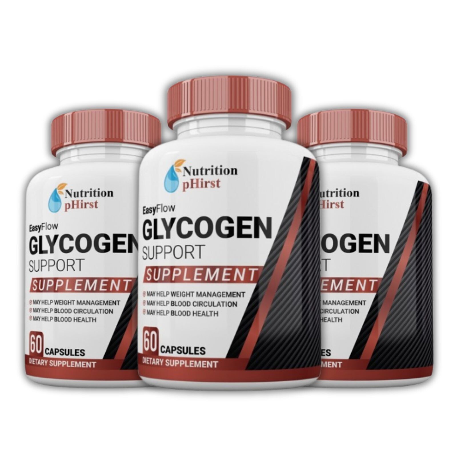 EasyFlow Glycogen Support Pills, Easy Flow Capsules Blood Support (3 Pack) USA