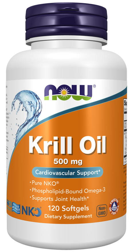 NOW FOODS Krill Oil 500 mg 120 Softgels 07/2028EXP