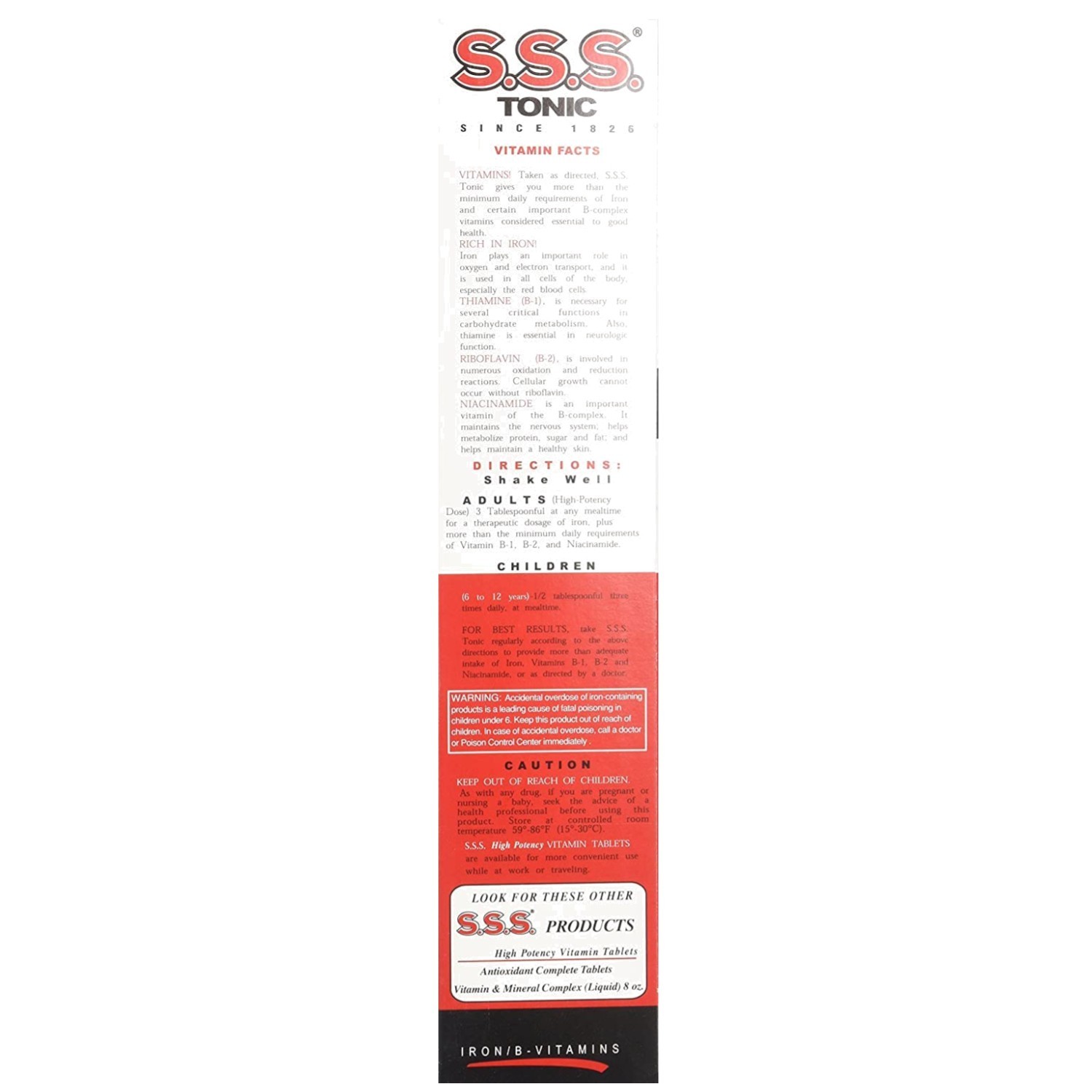 S.S.S. Tonic Liquid 20oz x 4 Pack – Hair Growth Support