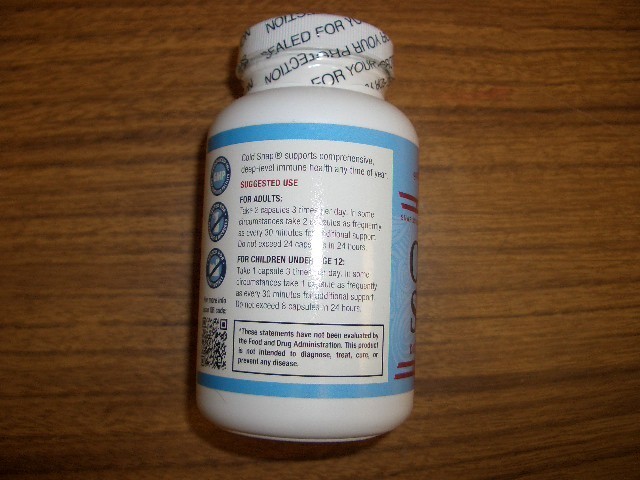 Cold Snap-Snap Dynasty- Supports Immune Health 120 Capsules Exp 3/20/2028