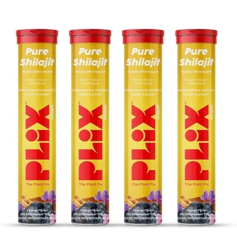 60 Tabs of PLIX Pure Shilajit With Saffron & Safed Museli For Men f616