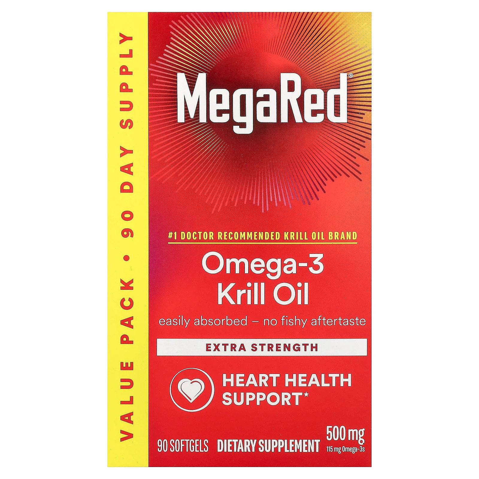 2 X Schiff, MegaRed®, Omega-3 Krill Oil, 500 mg, 90 Softgels