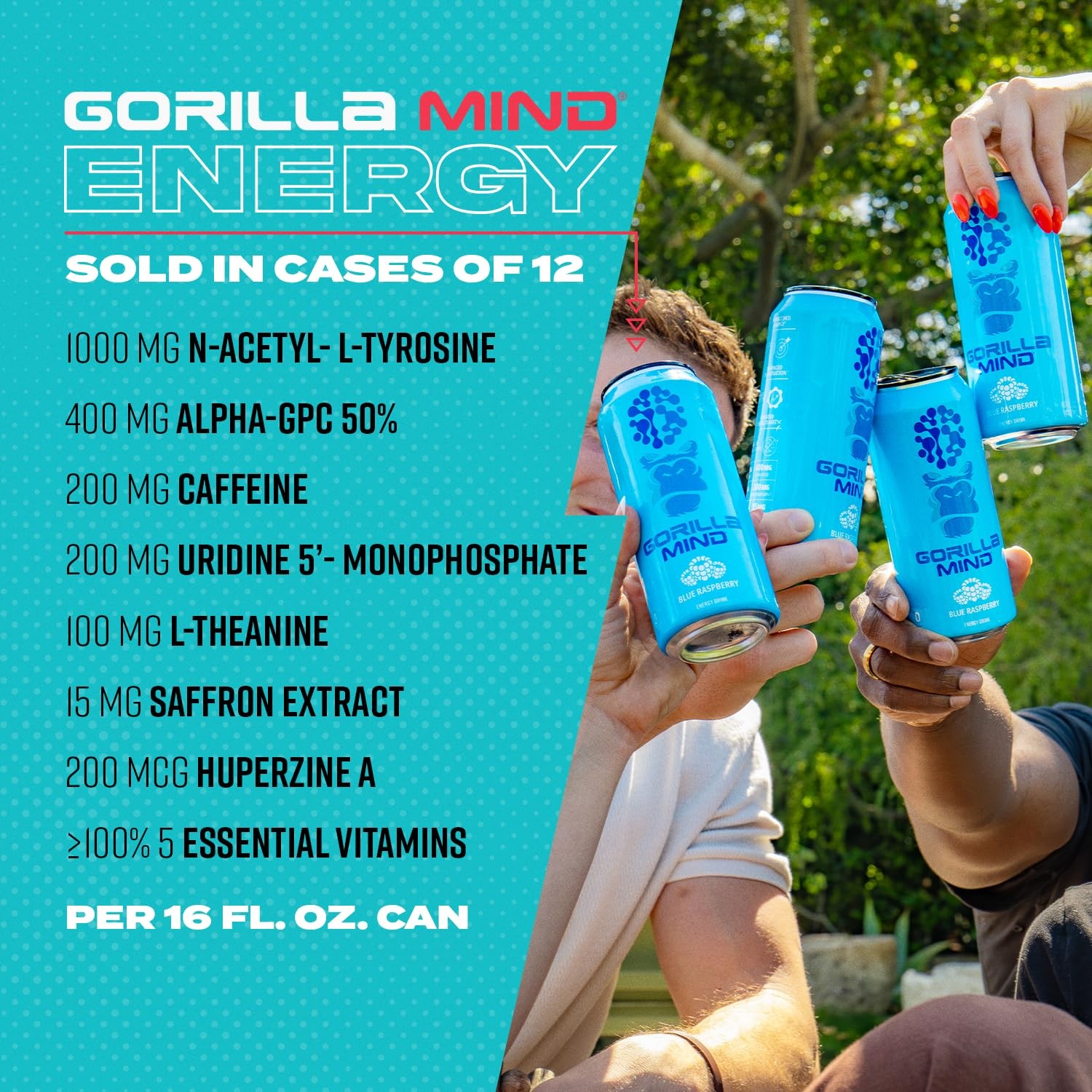 Gorilla Mind Energy Drink | Unmatched Energy · Amplified Focus | NAcetylLTyro…