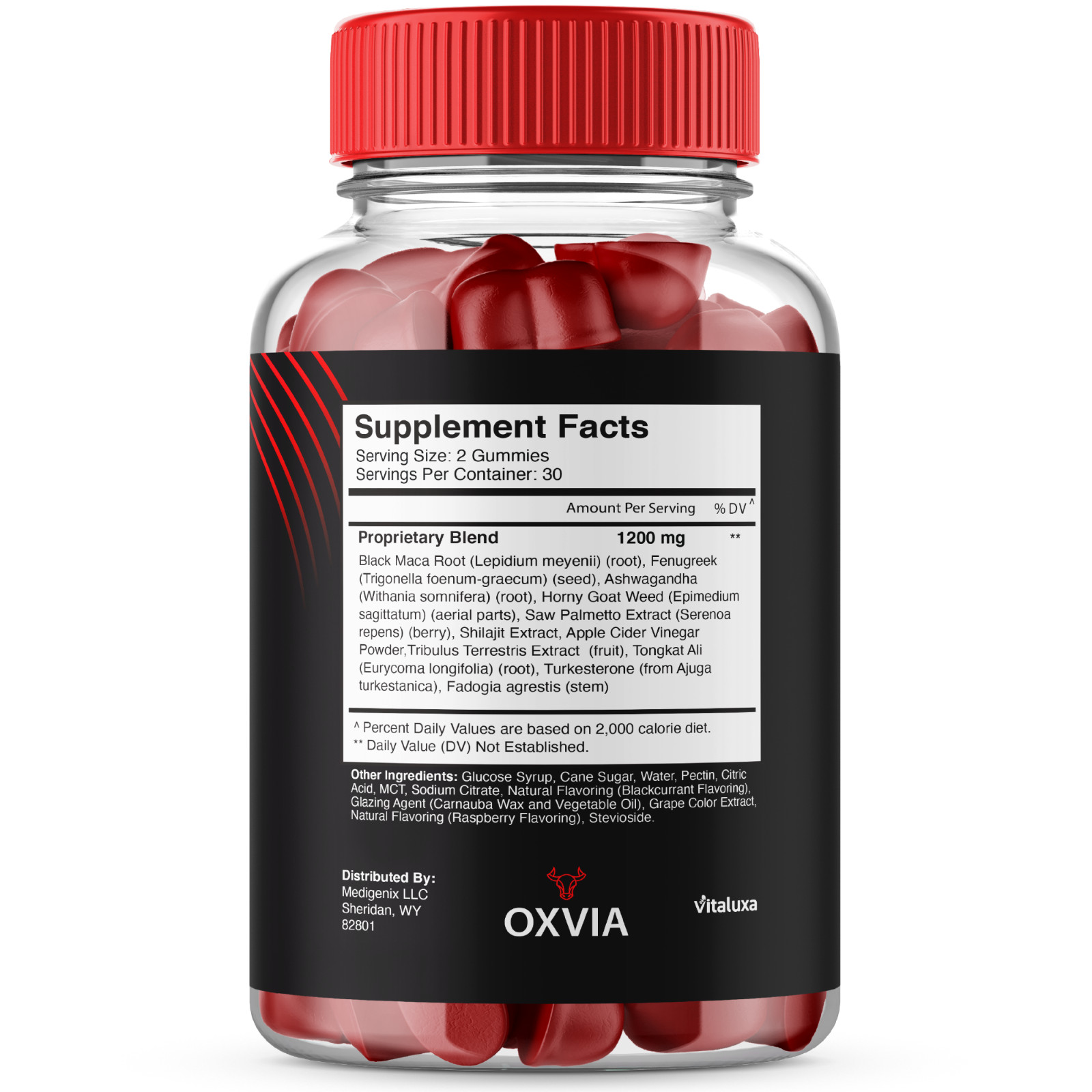 (5 Pack) Oxvia Male Performance Gummies, Advanced Health Formula (300 Capsules)