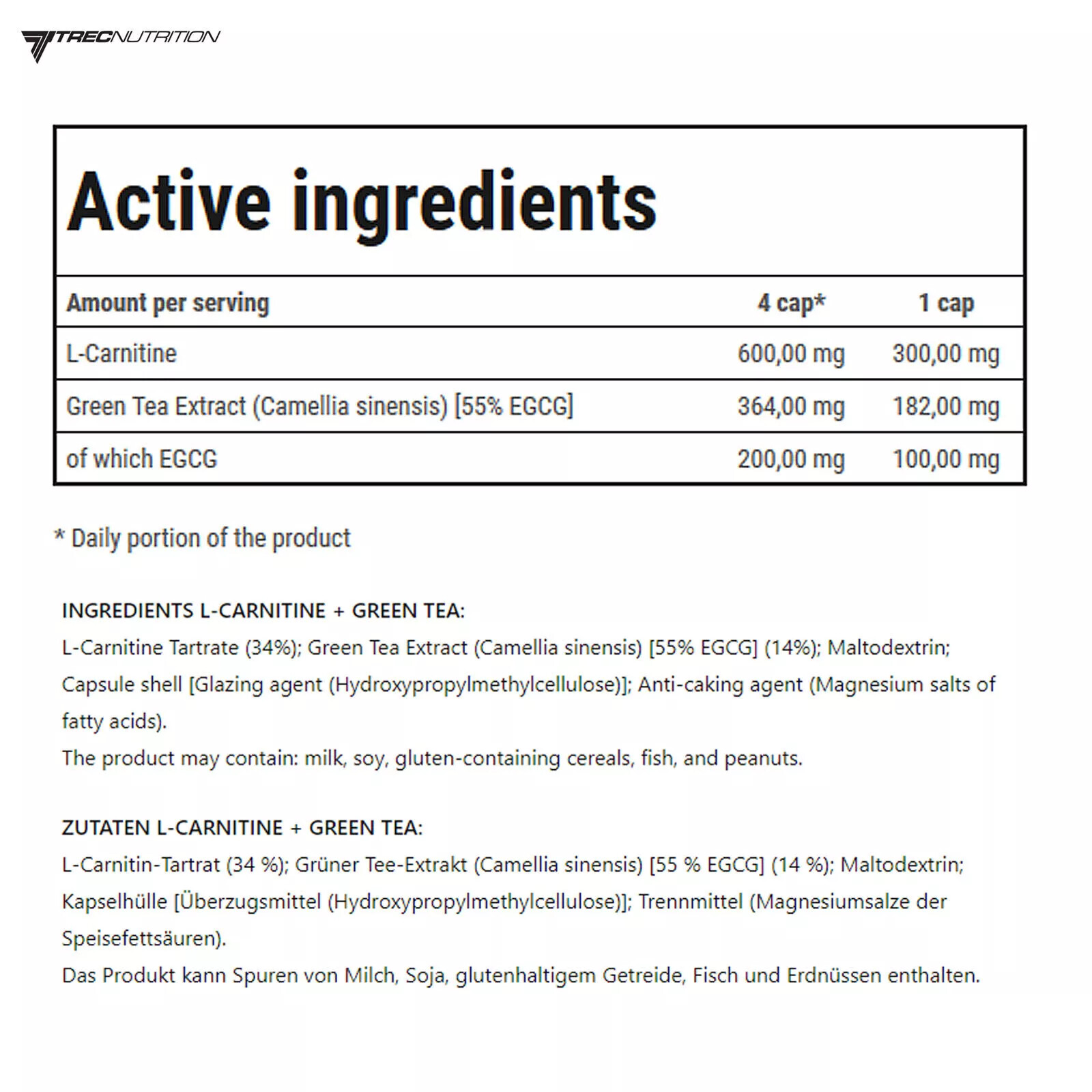 L-CARNITINE WITH GREEN TEA SUPPLEMENT – Weight Loss Slimming Pils Fat Burner