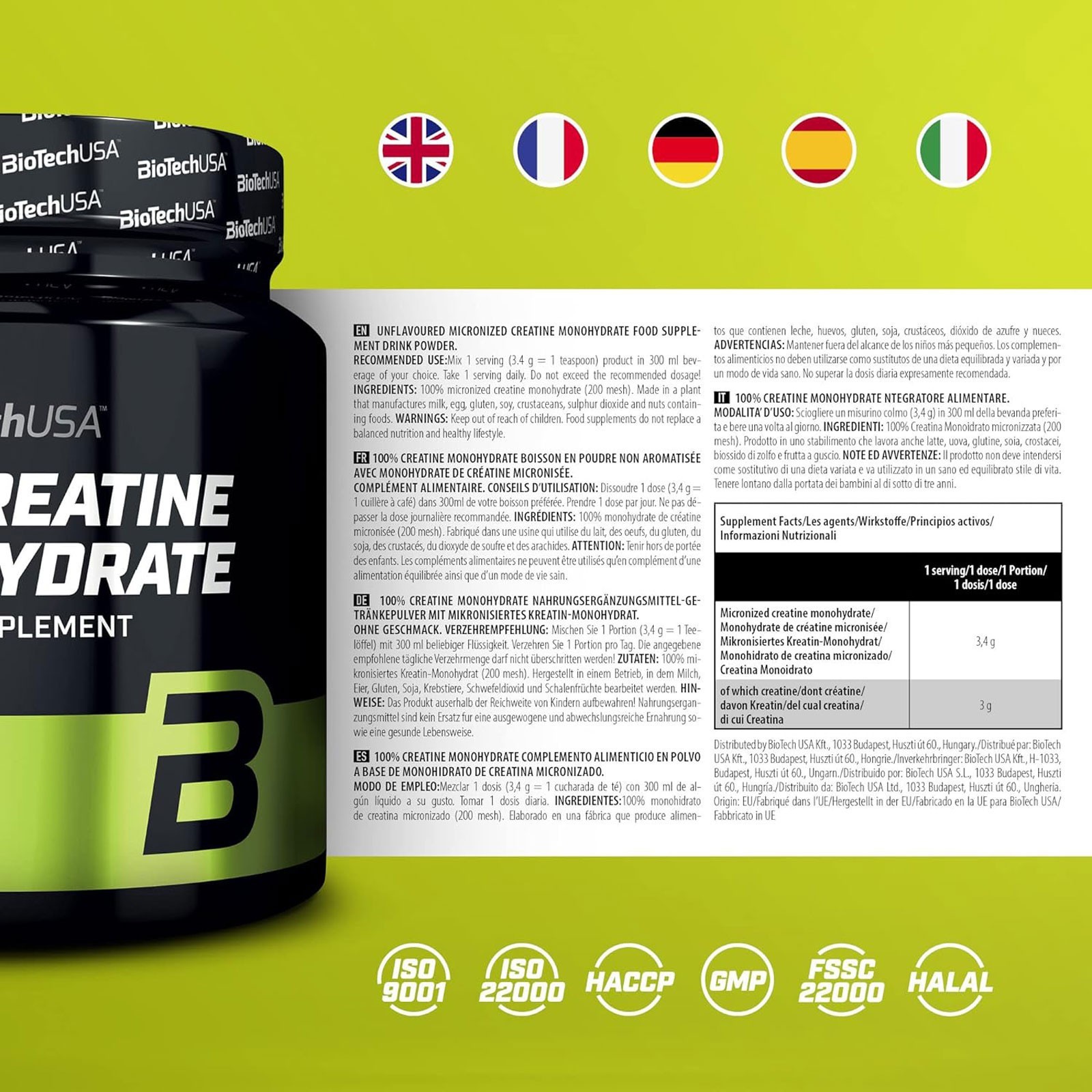CREATINE MONOHYDRATE + TST+GH – Training Performance Sport Muscle Mass Strength