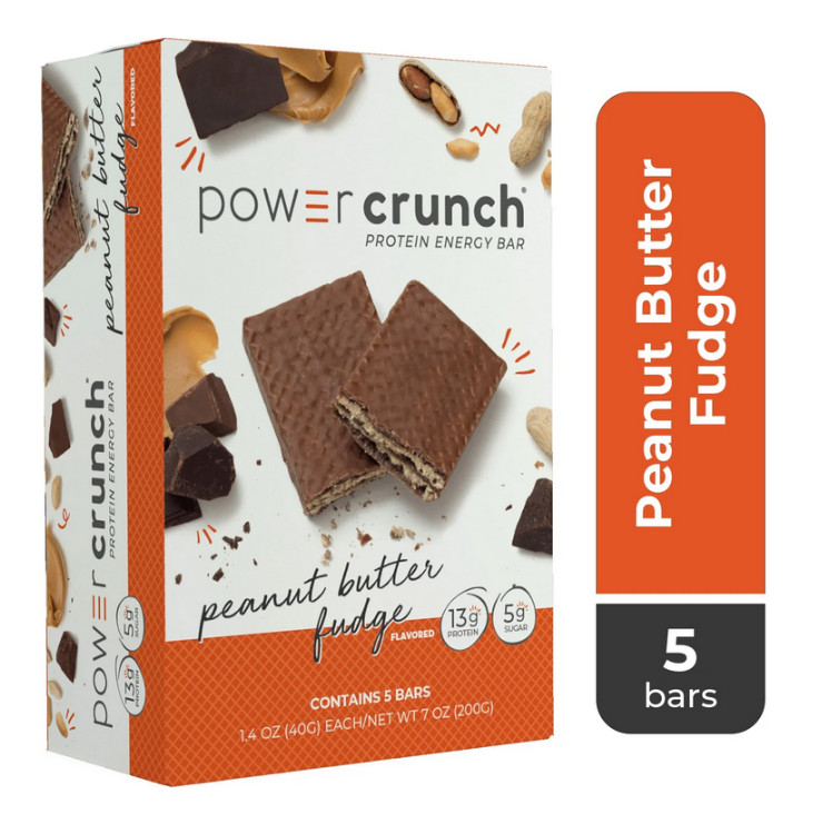 Power Crunch Original Protein Energy Bars, Peanut Butter Fudge, 1.4 oz, 5 Count