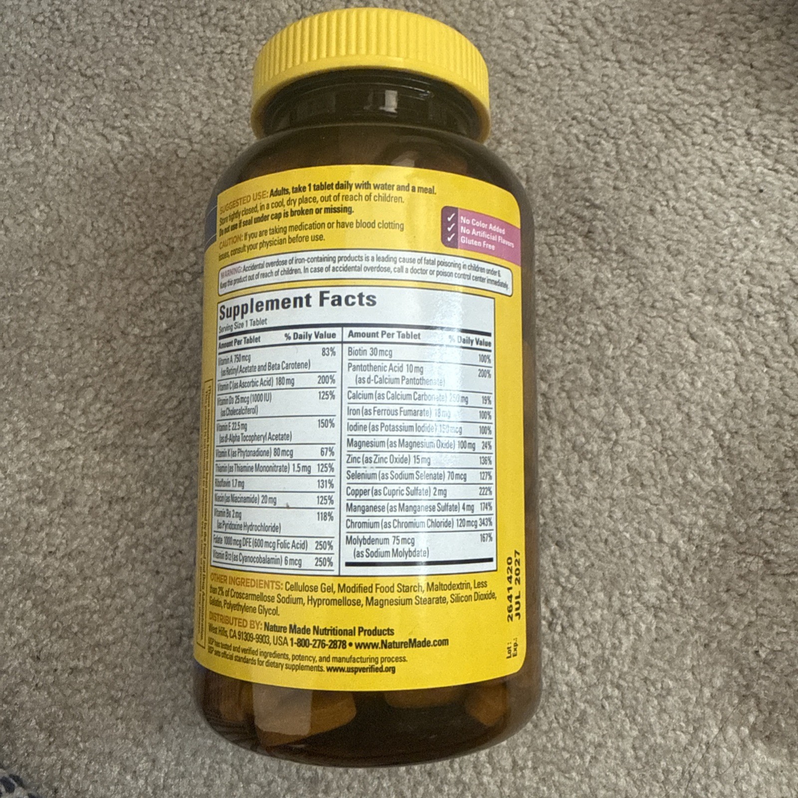 Nature Made Multi For Her 300 Tablets Womens Multivitamin Bone Exp 07/2027+