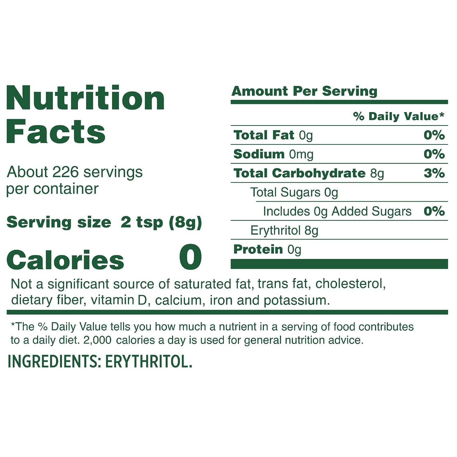 4 Pound Pouch of Plant-Based Erythritol – Delicious Sugar Substitute for Baking