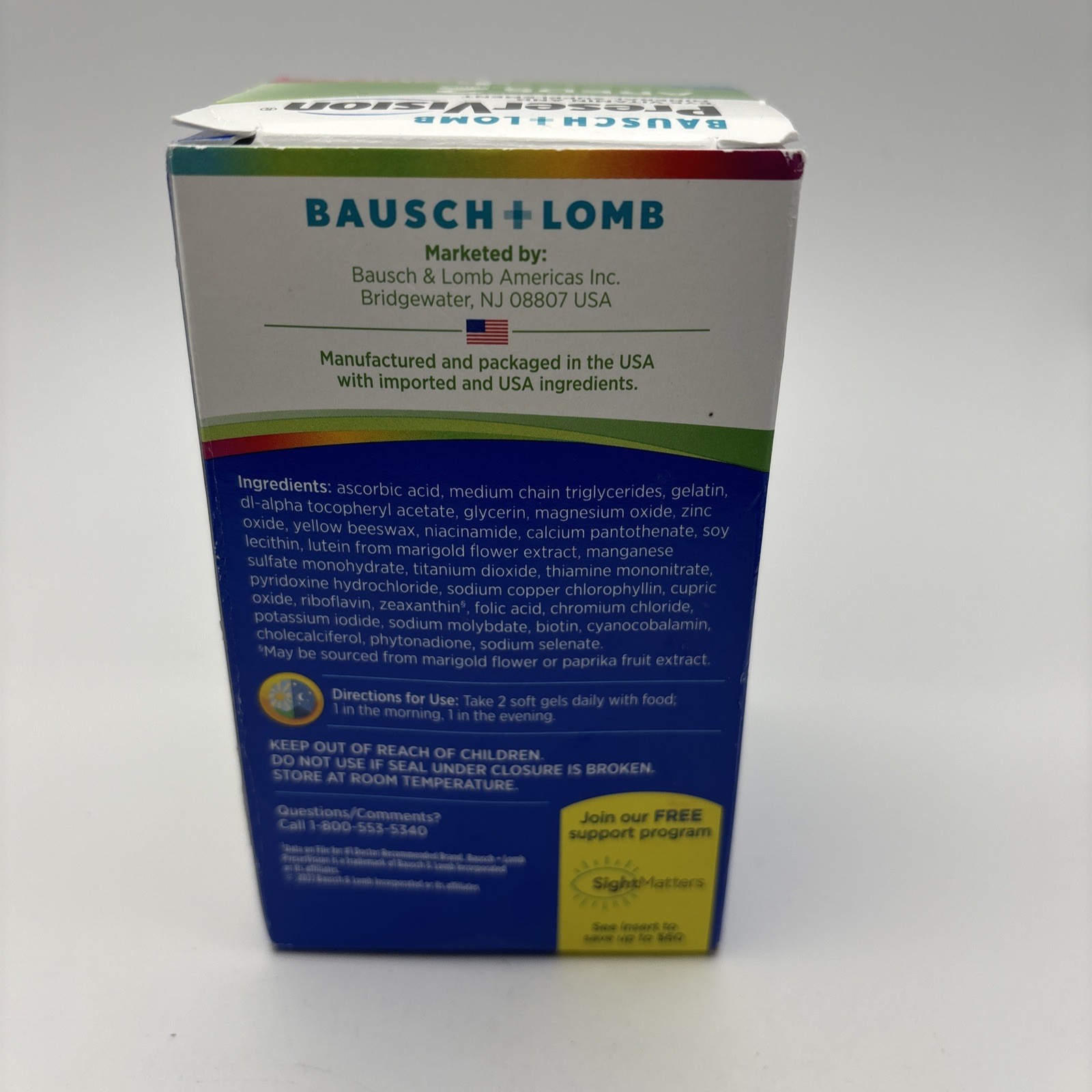 AREDS 2 + Multivitamin Formula for Eye Health – 100 Softgels Exp.04/2026