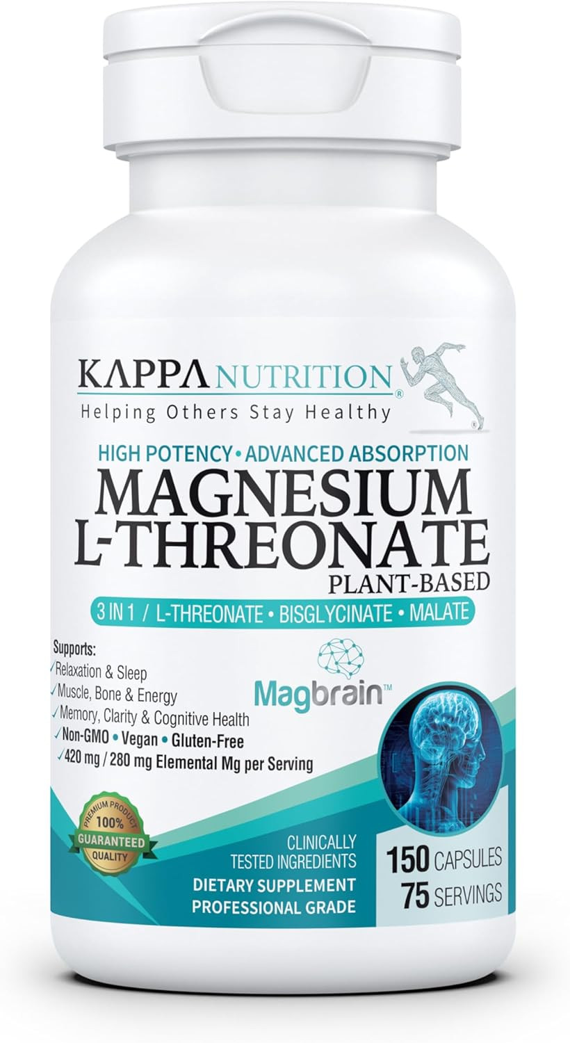 NEW Magbrain Magnesium L-Threonate 420Mg Plant-Based Brain Memory Focus 90 Caps