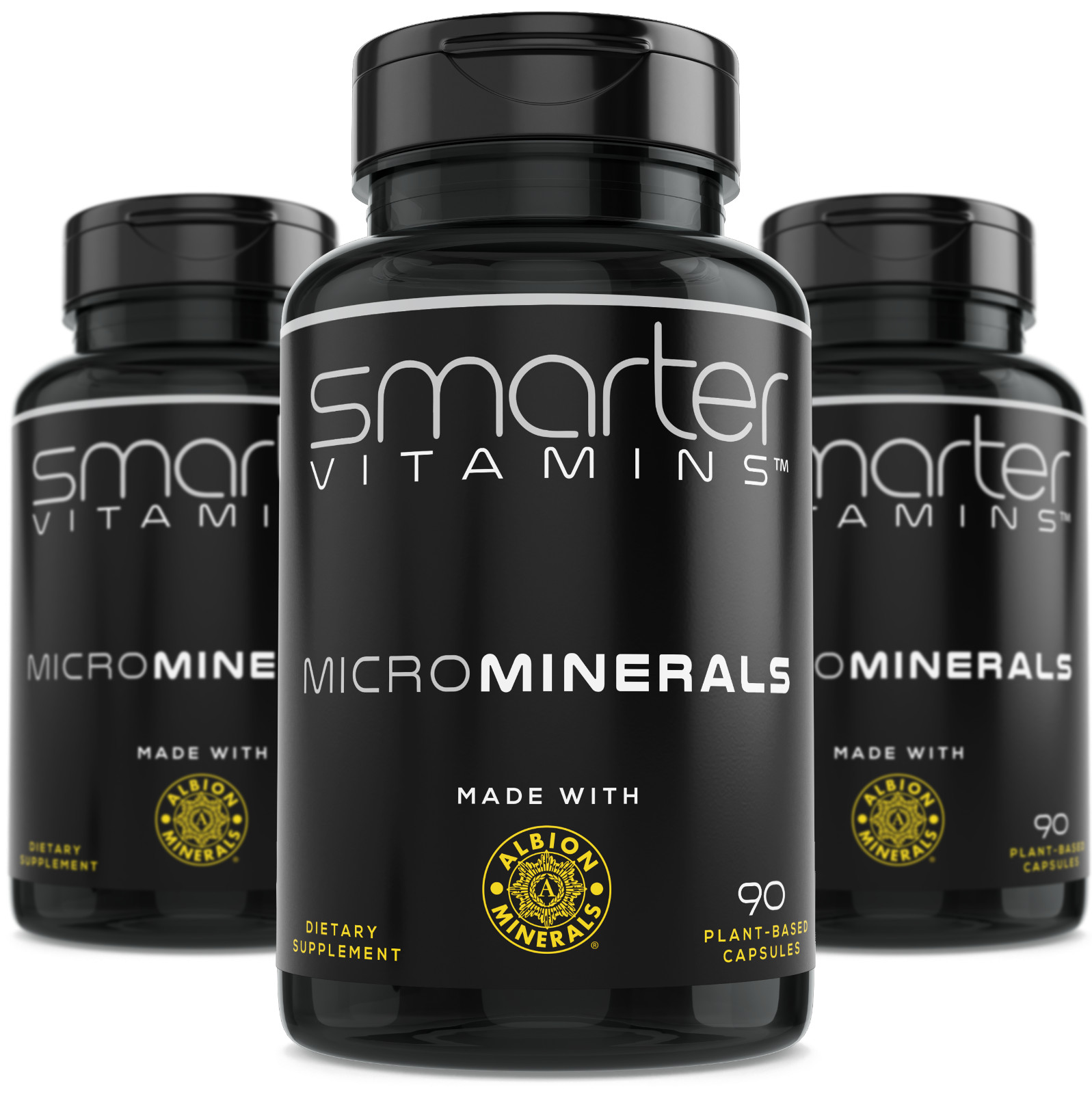 SMARTERVITAMINS 3 PACK! ZINC Glycinate Boosted 5 Extra Essential TRACE MINERALS