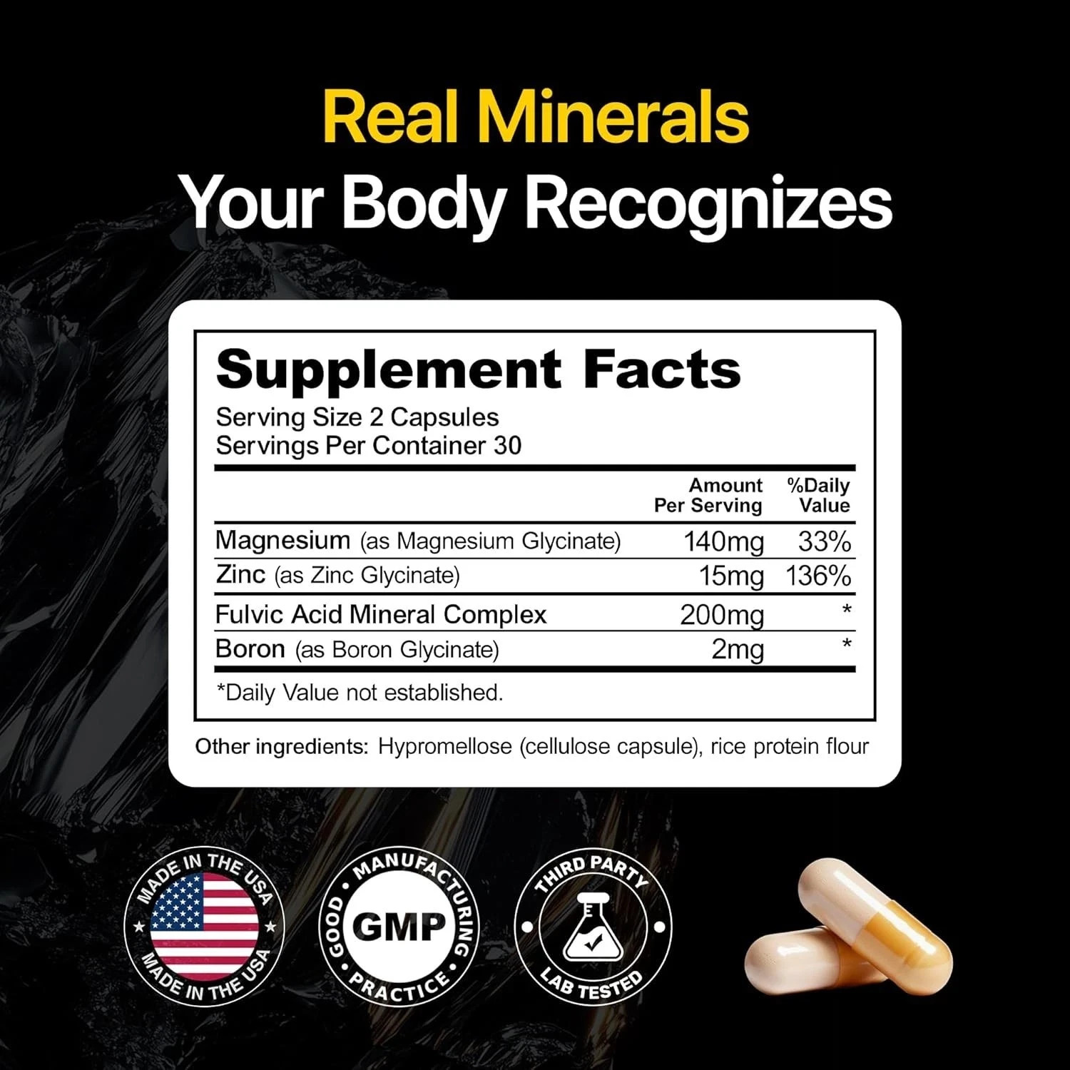 Menerals Men’s Multivitamin – All-in-One Mineral Supplement – 60 Capsules