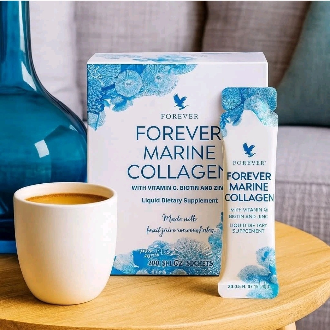 Forever Marine Collagen 5, 10, 30 sachets (0.5 fl.oz/15 ml ea.) For younger skin