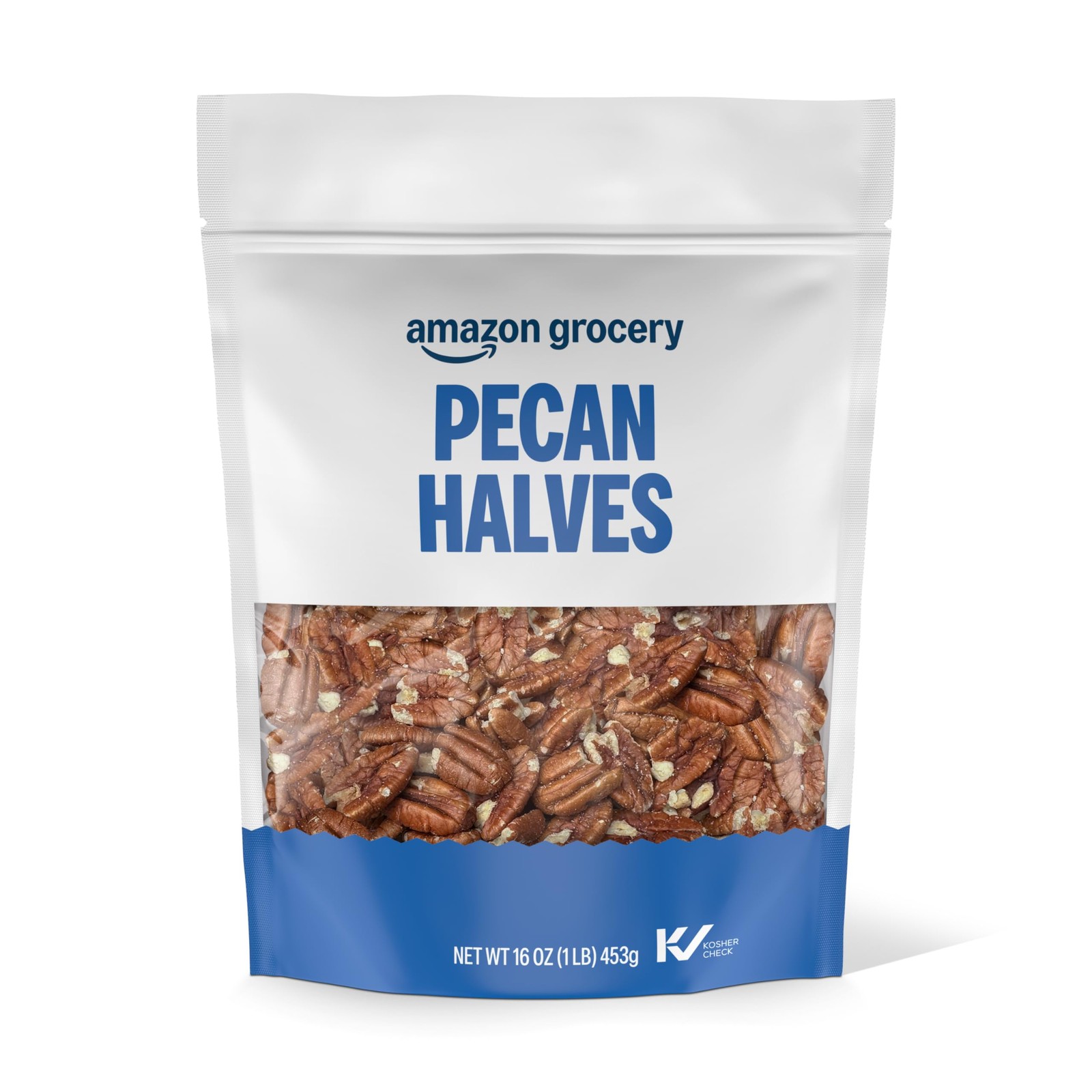 Amazon Grocery, Pecan Halves, 16 Oz (Previously Happy 16 ounce (Pack of 1)