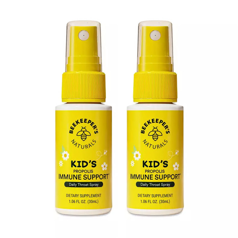 Beekeeper’s Naturals Kids Propolis Immune Support Throat Spray 1.06 fl oz Pack-2