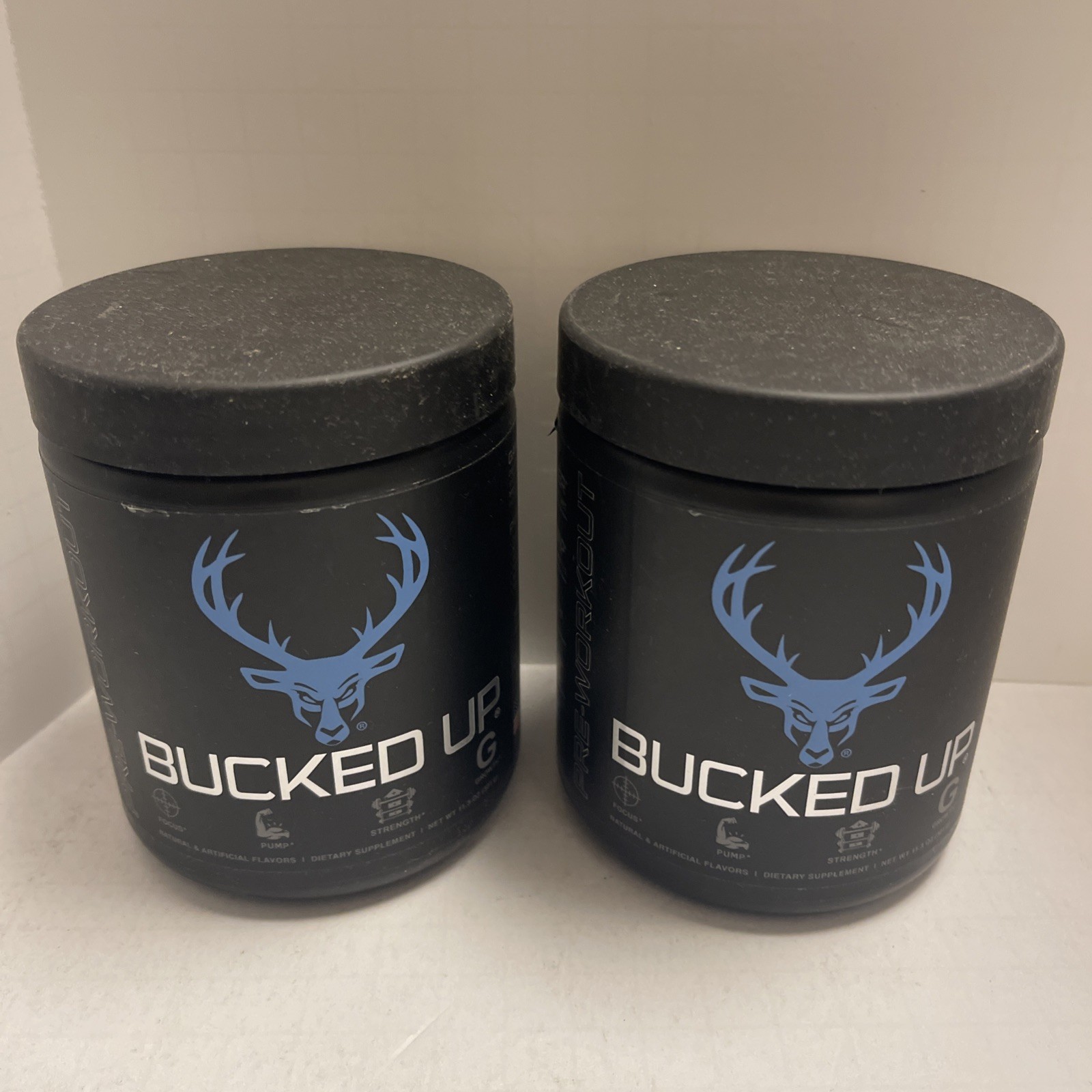 Bucked Up Pre-Workout Powder Blue Raz 11.3 OZ 30 Servings Exp 012/25 Lot of 2