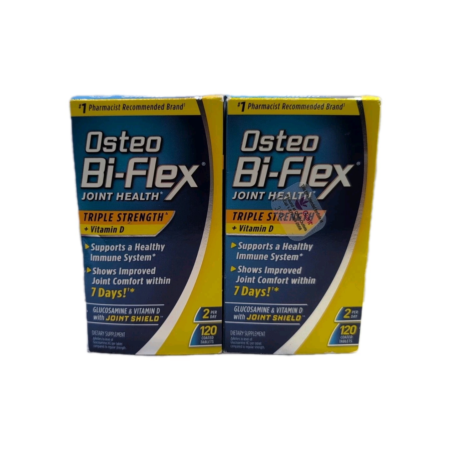 2 Osteo Bi-Flex Joint Health Triple Strength+Vitamin D 120 Tablets Each 03/2026+