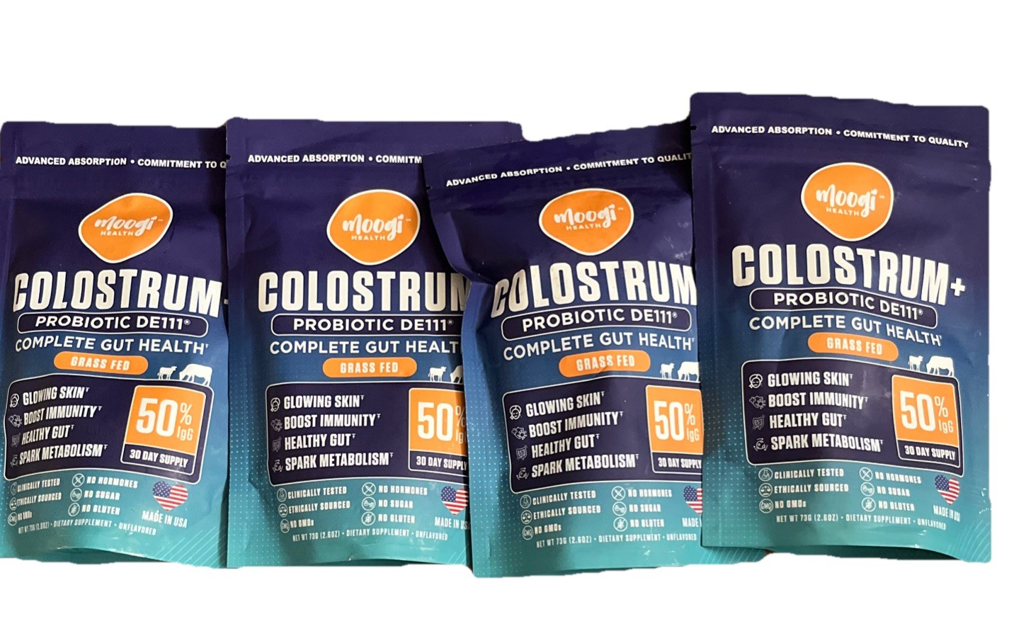 4X Moogi Health Colostrum Complete Gut Health 2.6 Oz Each Exp 1/2027