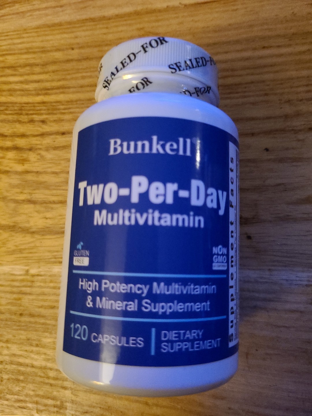 Bunkell Two-Per-Day Multivitamin 120 Capsules Exp Nov 2026