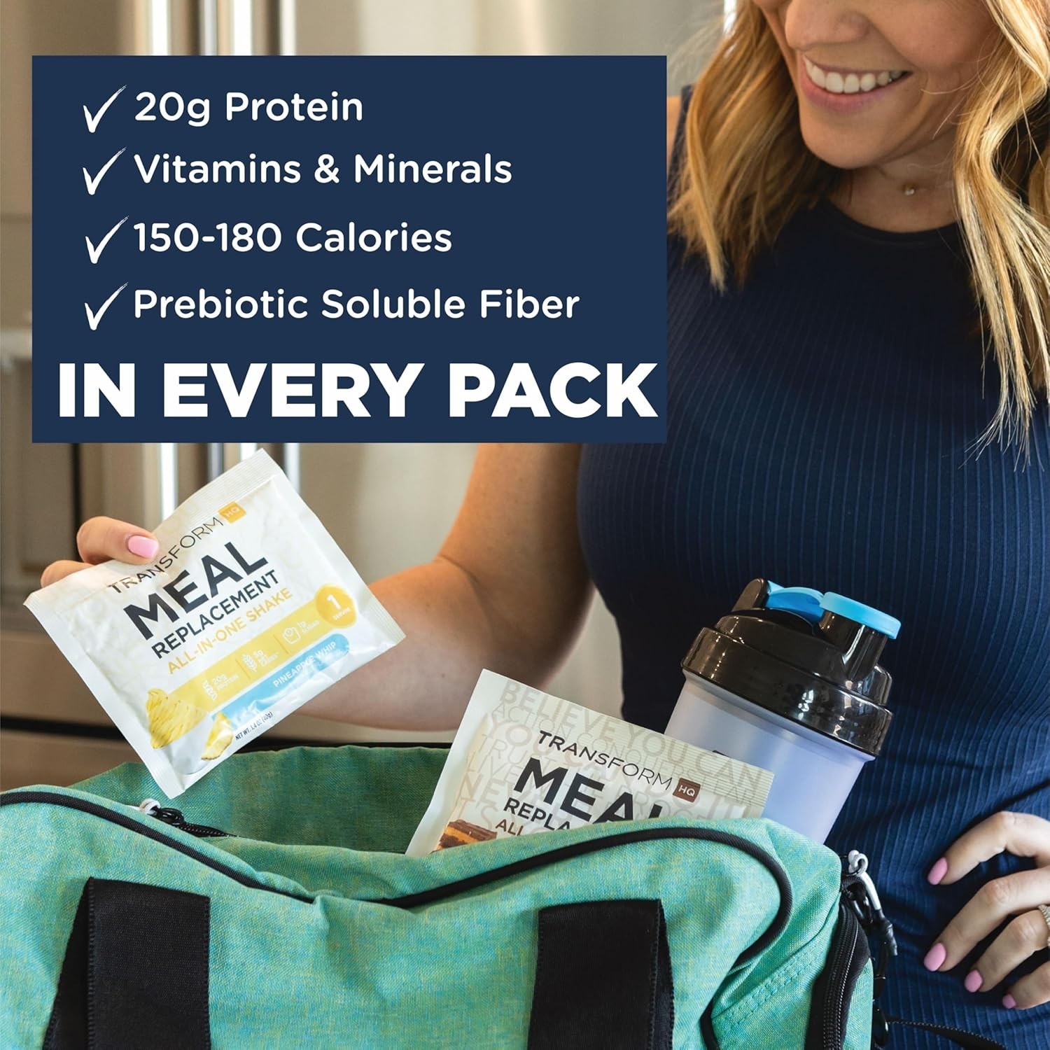 Protein-Packed Meal Replacement Shake Variety with Vibrant Pink Shaker Bottle