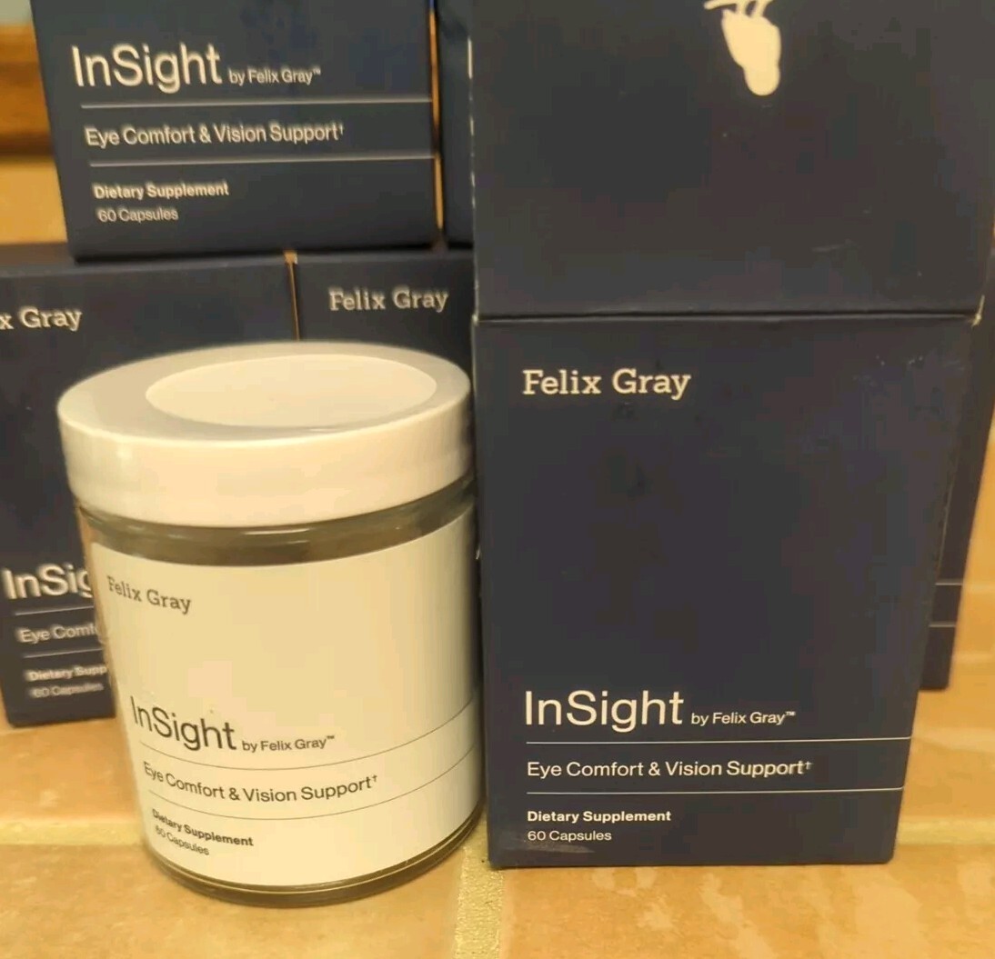 Felix Gray Insight Eye Comfort & Vision Support Supplement 60 Capsules NIB