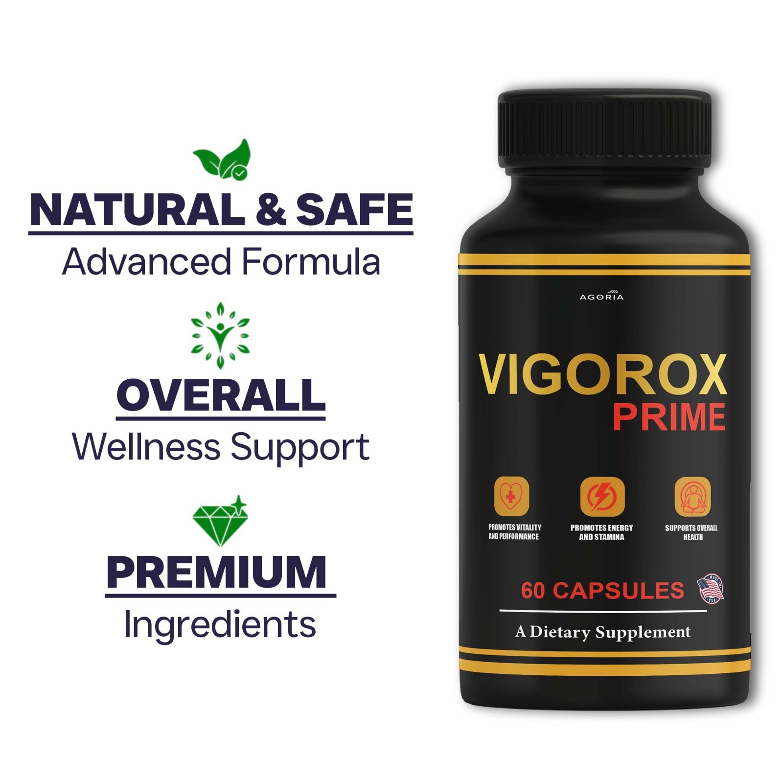(6 Pack) Vigorox Prime Max Performance Supplement, VigoroxPrime Capsules